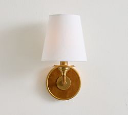 Redford Caramel Leather Sconce (12")