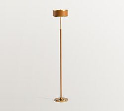 Redford Caramel Leather Task Floor Lamp (52")