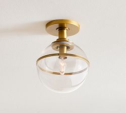 Spencer Glass Globe Flush Mount (8")