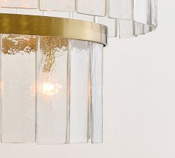 Windham Glass Tiered Round Chandelier (35")