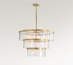 Windham Glass Tiered Round Chandelier (35")