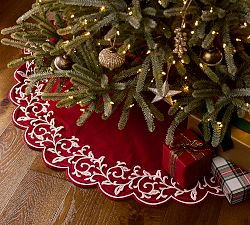 Heirloom Embroidered Velvet Tree Skirt