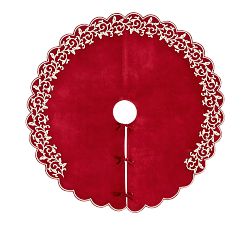 Heirloom Embroidered Velvet Tree Skirt