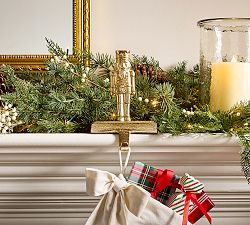 Brass Nutcracker Stocking Holder