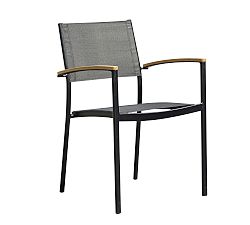 Open Box: Karissa Eucalyptus Outdoor Dining Chair, Set of 2 - Black