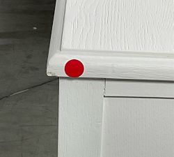 Open Box: Sausalito Cane Cabinet Nightstand without Glass Top (28") - Montauk White