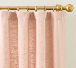 Open Box: Emery Linen Light Filtering Curtain (50"W x 108"L) - Blush