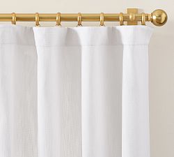 Open Box: Sullivan Textured Light Filtering Curtain (50"W x 96"L) - White