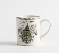 Vintage Christmas Stoneware Mug