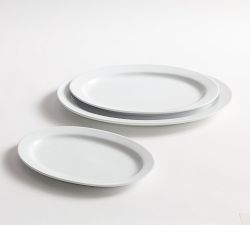 Great White Stoneware Serving Platters - Set of 3