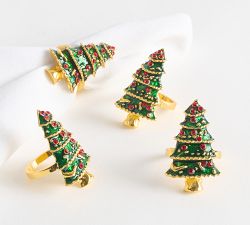 Christmas Tree Napkin Rings - Set of 4