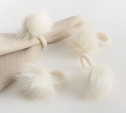 Pom Pom Napkin Rings - Set of 4