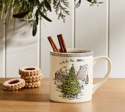 Vintage Christmas Stoneware Mug