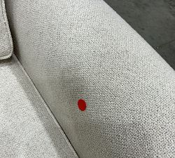 Open Box: Buchanan Square Arm Chair-And-A-Half - Performance Boucle Oatmeal, Espresso Feet