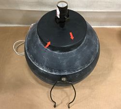 Open Box: Faris Ceramic Table Lamp Base (21"H) - Matte Black