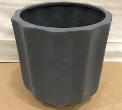 Open Box: Modern Fluted Rustic, X-Large (20"Diam x 20"H) - Black