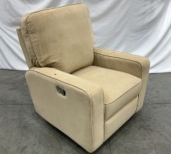 Open Box: PB Comfort Square Arm Swivel Glider Manual Recliner - Performance Everydayvelvet Camel