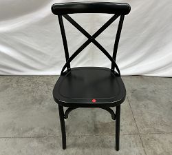 Open Box: X-Back Outdoor Bistro Chair - Black