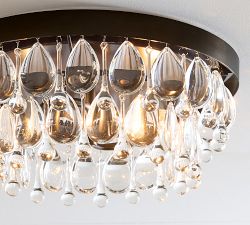 Clarissa Modern Crystal Round Flush Mount (15")
