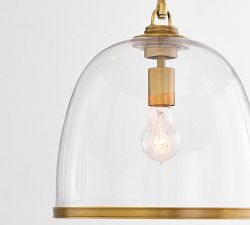 Spencer Glass Cloche Pendant (10"-12")