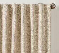 Open Box: Faye Textured Light Filtering Curtain (50"W x 84"L) - Flax