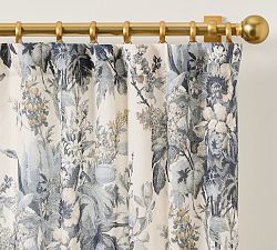 Open Box: Linden Floral Light Filtering Curtain (50"W x 96"L) - Blue Multi