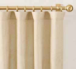 Open Box: Veranda Botanical Light Filtering Curtain (50"W x 96"L) - Flax Multi