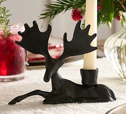 Sculpted Moose Candle Holder