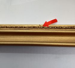 Open Box: Blaire Beveled Frame (24"Sq, 8"x10" Opening) - Gold