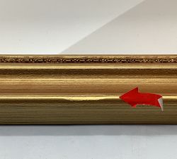 Open Box: Blaire Beveled Frame (24"Sq, 8"x10" Opening) - Gold