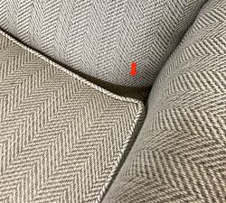 Open Box: Irving Roll Arm Swivel Chair without Nailheads (33"H) - Sunbrella Performance Herringbone Light Gray