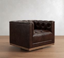 Prescott Leather Swivel Chair