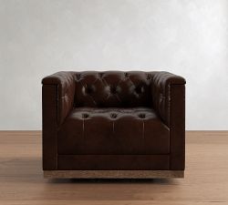 Prescott Leather Swivel Chair