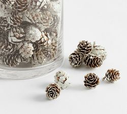 Frosted Mini Pinecone Vase Filler