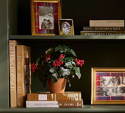 Faux Mini Potted Holly Plant