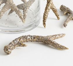 Metallic Glitter Antler Vase Filler