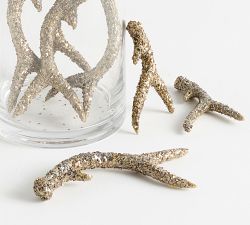Metallic Glitter Antler Vase Filler