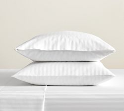 550-Thread-Count Shadow Striped Sateen Pillowcases - Set of 2