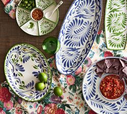 Puebla Porcelain Oval Serving Platter