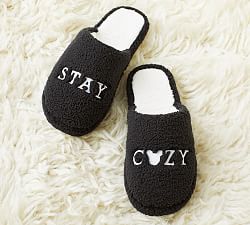 Disney Mickey Mouse Embroidered Slippers