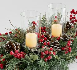 Faux Frosted Pine Centerpiece