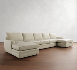 Pearce Square Arm 4-Piece Double Chaise Sectional (155")