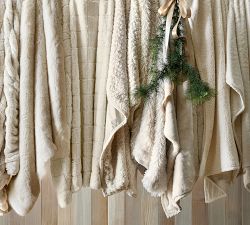 Diamond Ridge Faux Fur Throw
