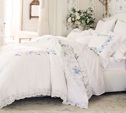 LoveShackFancy Blue Rose Duvet Cover