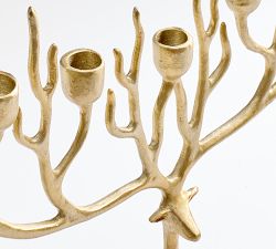 Merry Brass Sculpted Reindeer Centerpiece