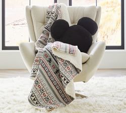 Disney Mickey Mouse Shaped Sherpa Pillow
