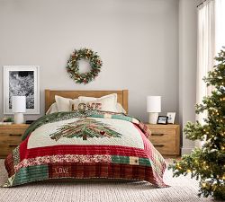 Love Patchwork Lumbar Pillow Cover