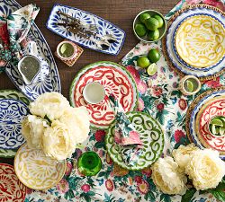 Puebla Porcelain Slim Oval Serving Platter