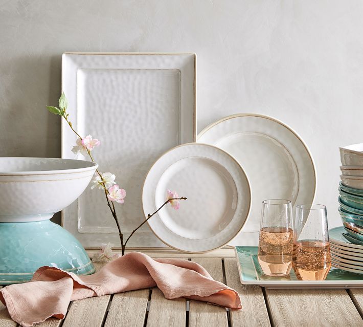 Cabana Outdoor Melamine Rectangular Serving Platter | Pottery Barn
