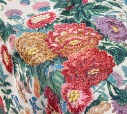 Margeaux Oversized Embroidered Cotton Table Throw